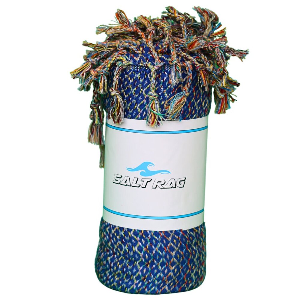 Salt Rag Beach Towel - "Blue Hippie Rag" [Sand Free Turkish Beach Towel]